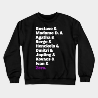 Grand Budapest List Crewneck Sweatshirt